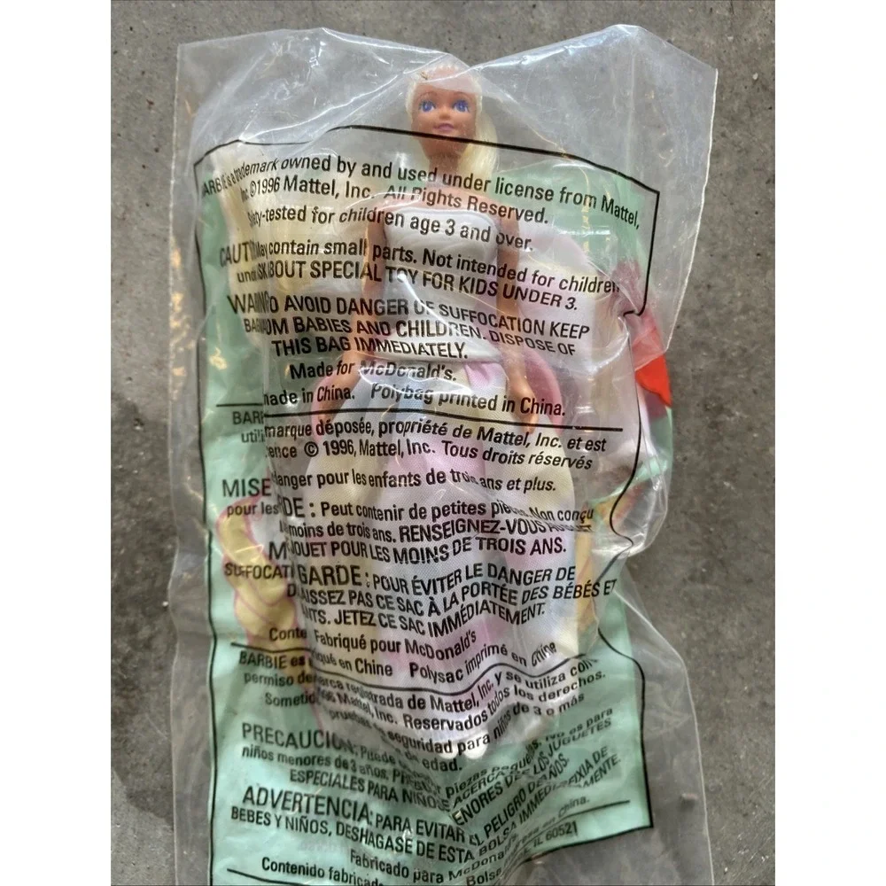 1996 Barbie McDonald's Happy Meal Toy - ANGEL PRINCESS BARBIE #3 New Sealed - Picture 2 of 2